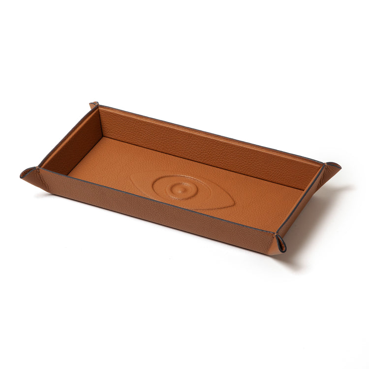 Talisman Embossed Leather Catchall Tray - Riviera Edition