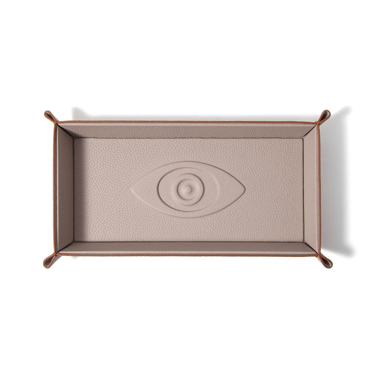 Talisman Embossed Leather Catchall Tray
