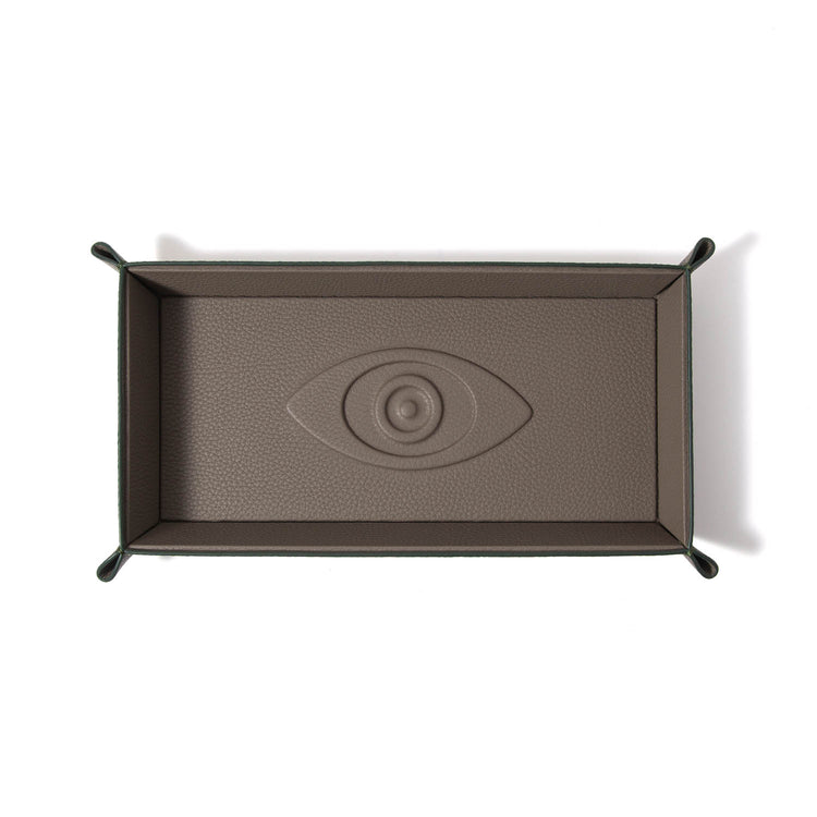 Talisman Embossed Leather Catchall Tray
