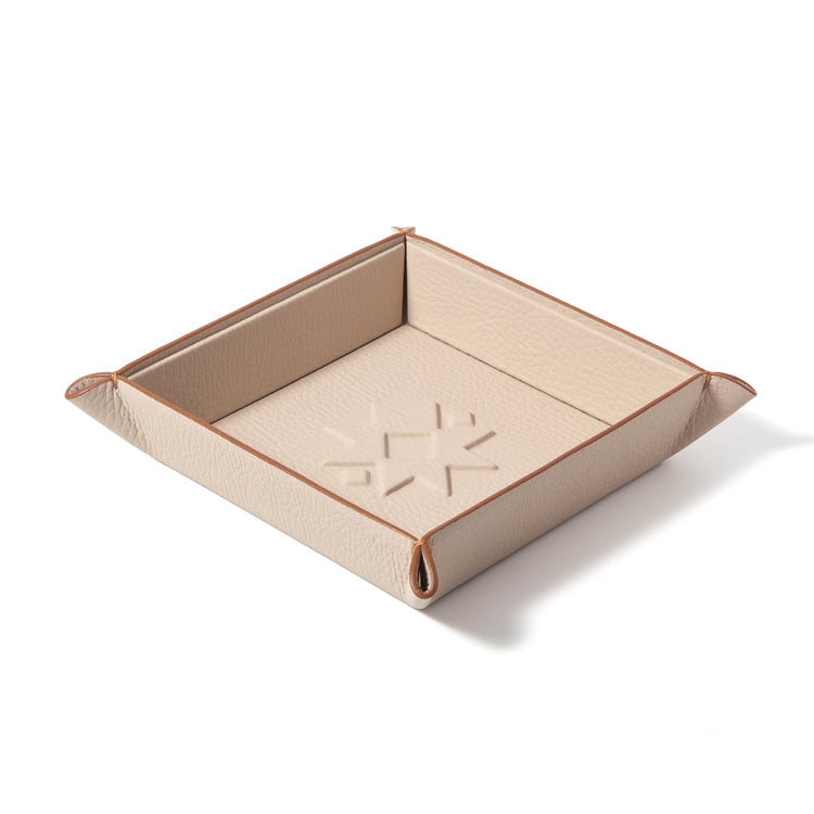 "Sunny" Embossed Leather Catchall Tray – Riviera Edition