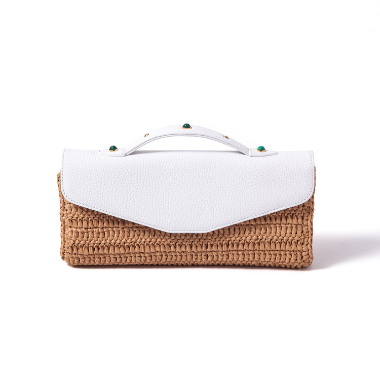 Gem-Set Raffia Envelope