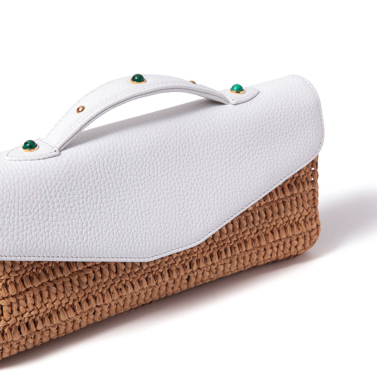 Gem-Set Raffia Envelope