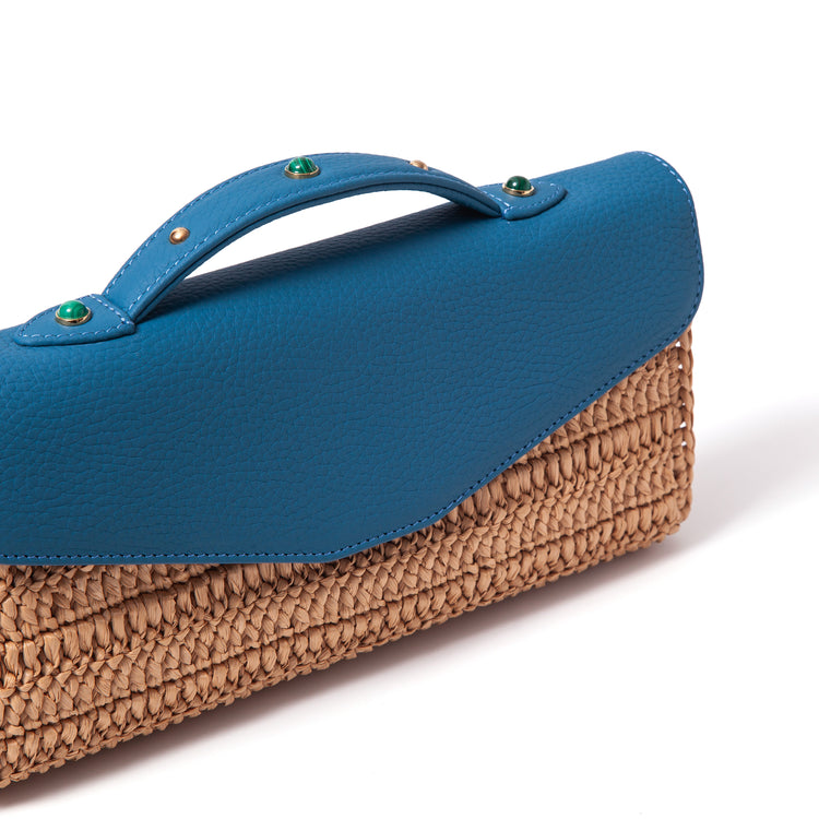 Gem-Set Raffia Envelope