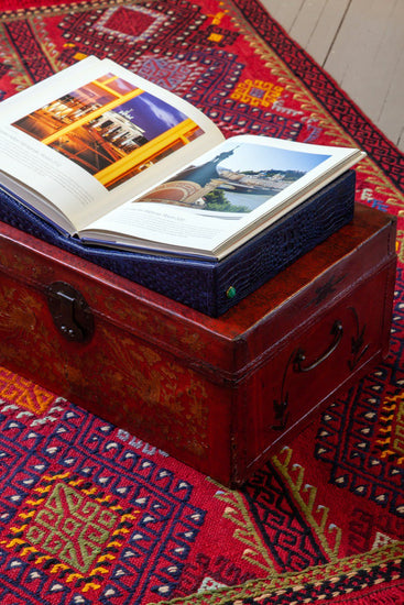 Larger size of our bestselling Bibliotheque bookstand, perfect to display your larger books. This is the perfect decoration and touch of style for your coffee table. 100% Leather (Embossed Croco) Jeweled with natural malachite stone, 24K Gold plated accessory