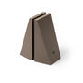 Timeless and tasteful bookends to add color to any library.  Solid blocks of wood provide the base for our high quality, handmade bookends to elevate and organize your stylish library.  %100 Leather (Floater leather) 