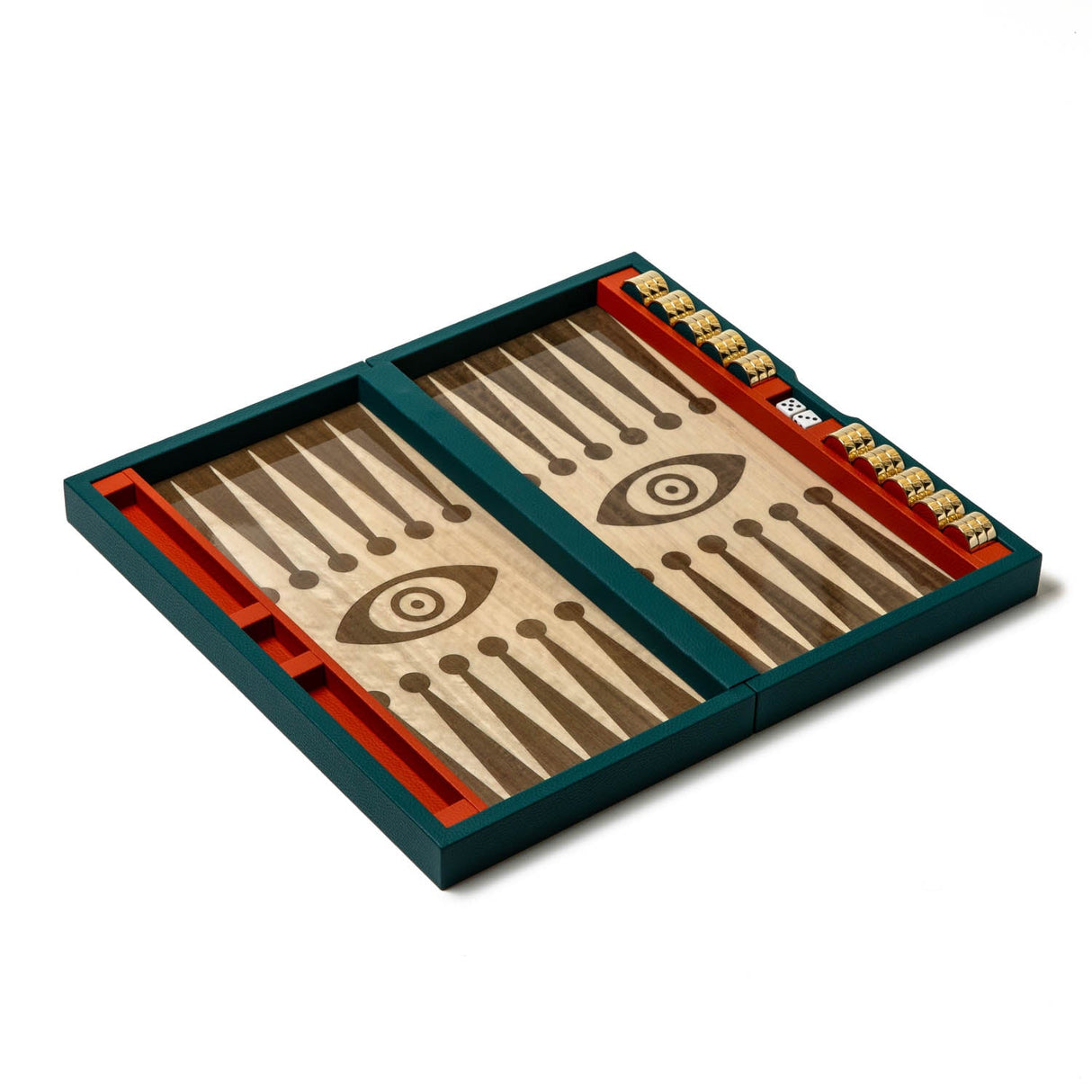 Madame Malachite Limited Edition A backgammon that marquetry technique.    In our signature our bestselling backgammon is handcrafted with leather
