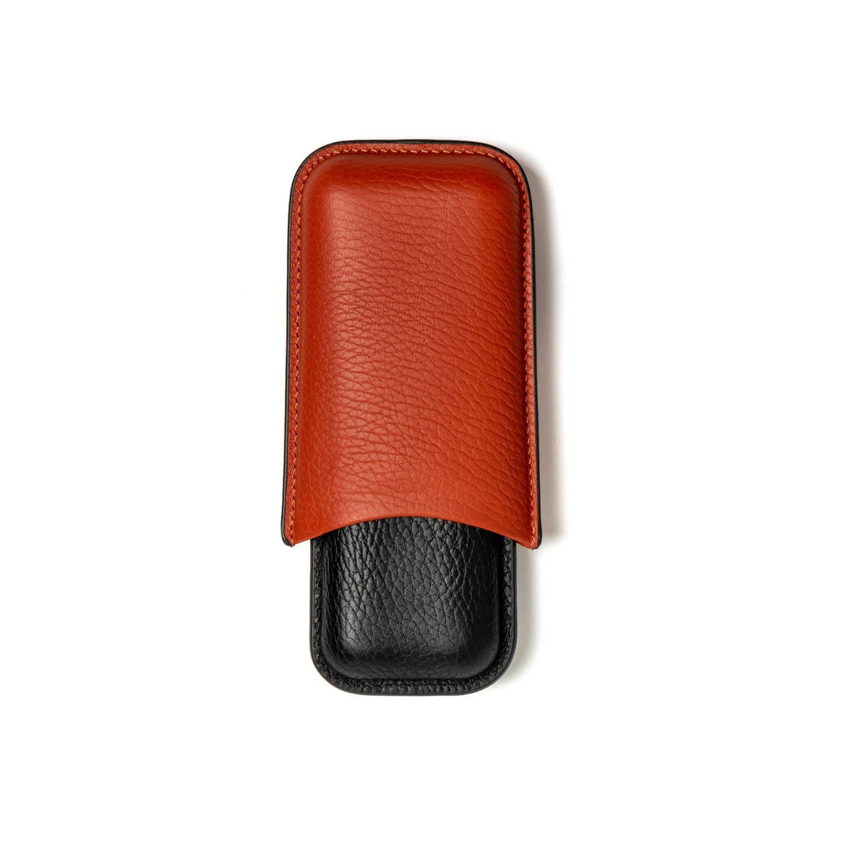    Holder for 2 Cigars.  Lined with our signature malachite lining.  100% Leather  Handcrafted 