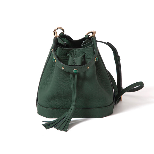 Gem-Set Bucket Bag - Forest