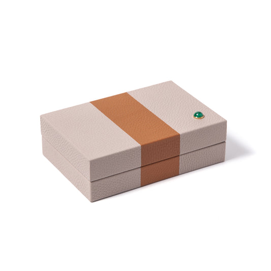 Riley Box – Striped Leather with Malachite FW26