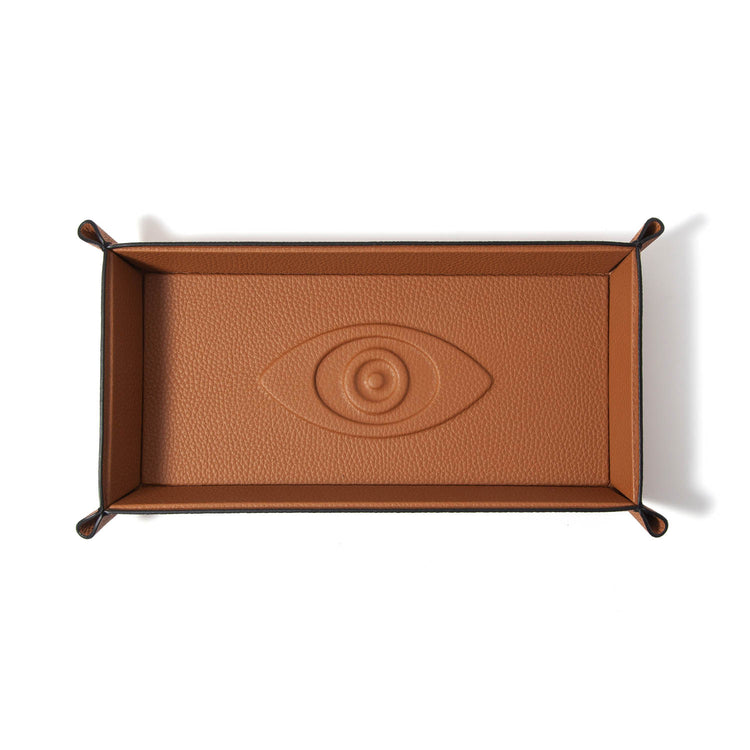 Talisman Embossed Leather Catchall Tray