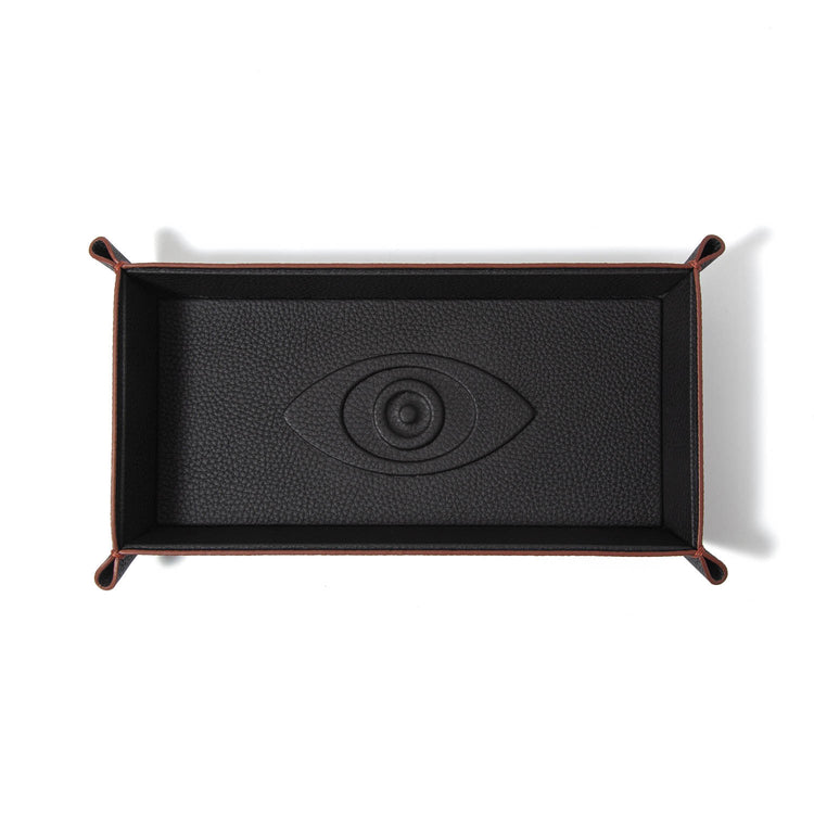 Talisman Embossed Leather Catchall Tray