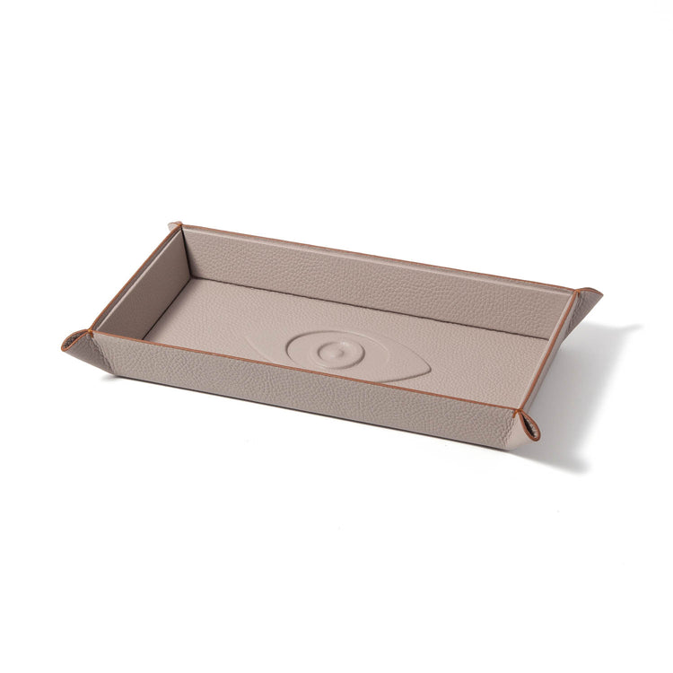 Talisman Embossed Leather Catchall Tray