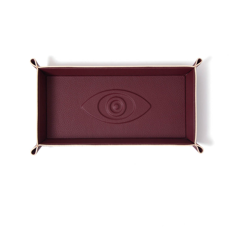 Talisman Embossed Leather Catchall Tray