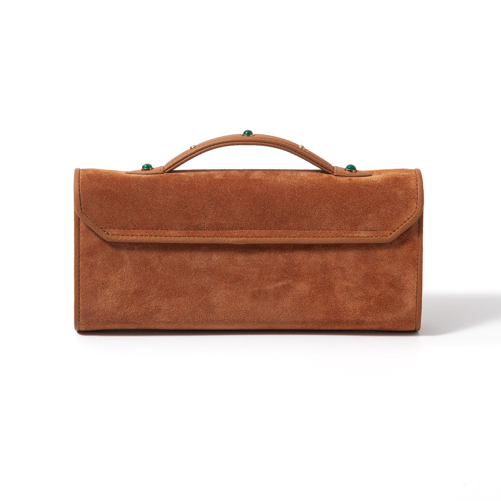 Gem-Set Suede Envelope