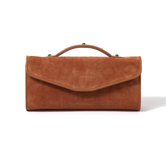 Gem-Set Suede Envelope