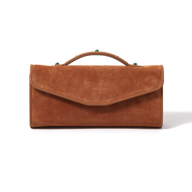 Gem-Set Suede Envelope