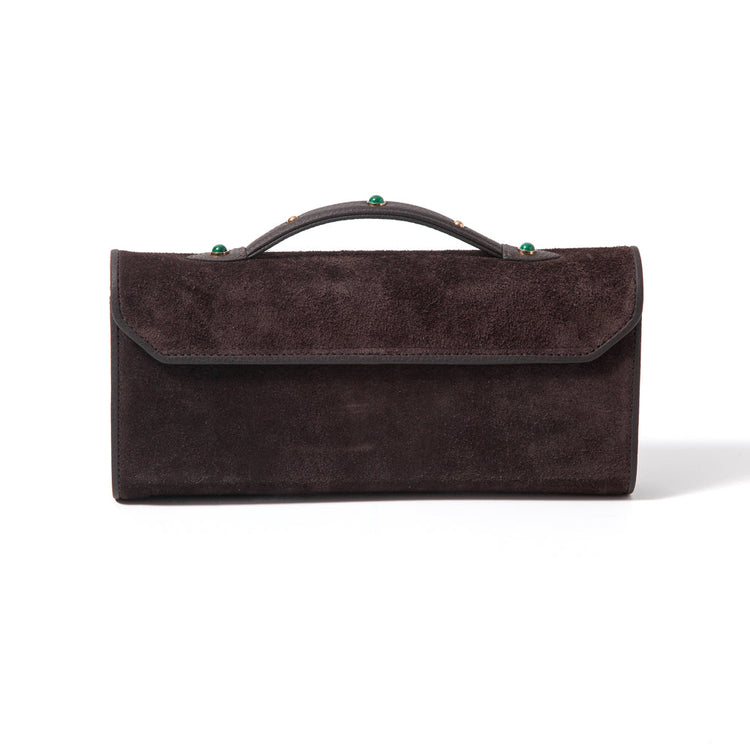 Gem-Set Suede Envelope