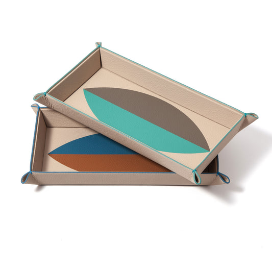 "Bouclier" Marquetry Catchall Tray - Riviera Edition