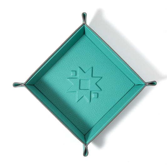 "Sunny" Embossed Leather Catchall Tray – Riviera Edition