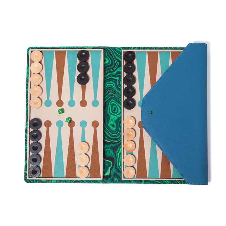 Envelope Travel Backgammon Blue - Riviera Edition