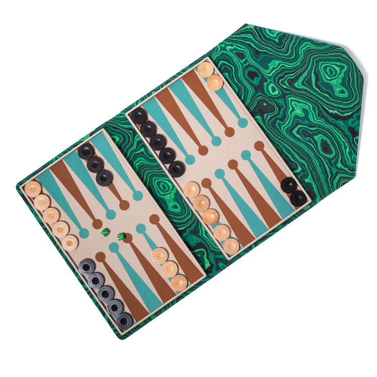 Envelope Travel Backgammon Blue - Riviera Edition