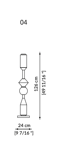 Lamp Morandi Mod 4 Paolo Castelli Floor Lamp