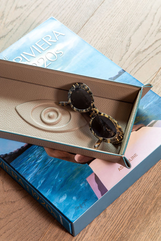 Talisman Embossed Leather Catchall Tray - Riviera Edition