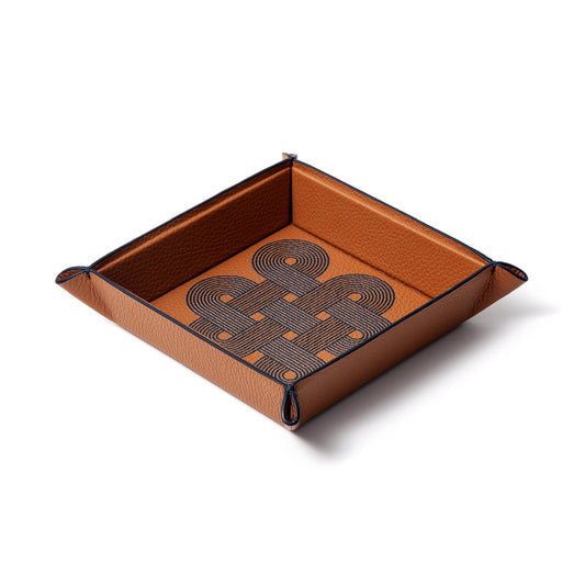 Endless Knots Square Leather Catchall Tray FW26