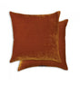 William Yeoward PADDY - TOBACCO CUSHION A luxurious velvet cushion that is fully lined and zipped. This simple design is made extra special by its vibrant colour way. Supplied with its feather insert pad.