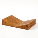 Functional, yet sculptural. Display your favorite book front and center.  %100 Embossed Croco Leather, Natural Malachite
