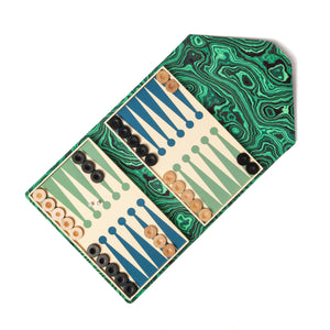 Envelope Backgammon (Blue&Sage inside)