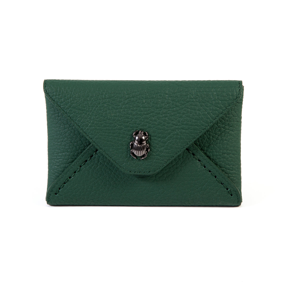 Madame Malachite Scarab Mini Envelope 100% Leather