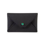 Mini envelopes sealed with Madame Malachite's kiss, as a wallet or passport holder.  100% Leather   Jeweled with natural malachite stone